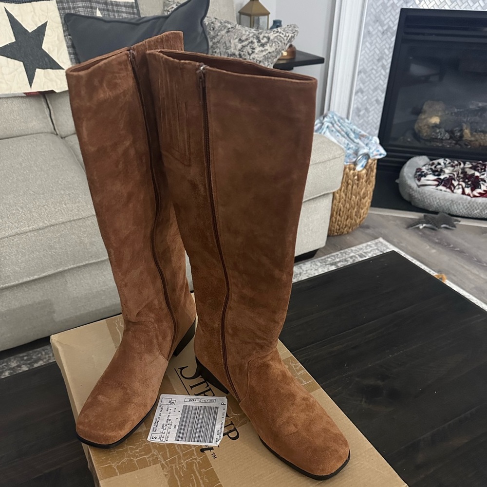 Women’s Tall Suede Knee-High Boots - Brown